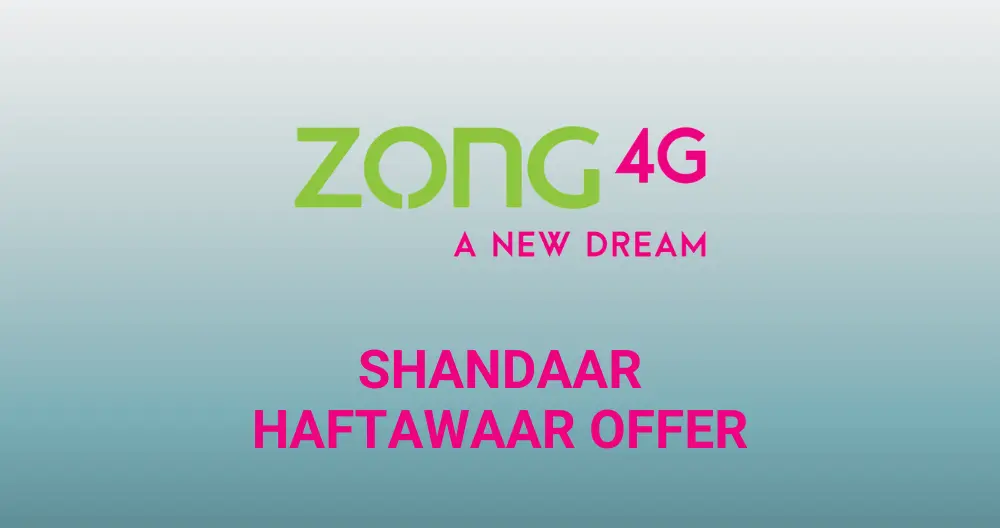 Zong Shandaar Haftawar Offer