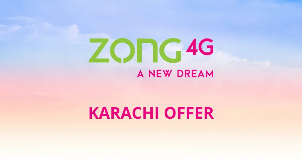 Zong Karachi Offer