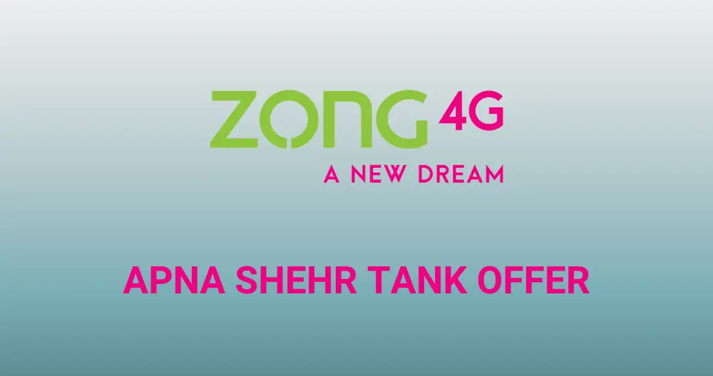 Zong Apna Shehr Tank Offer