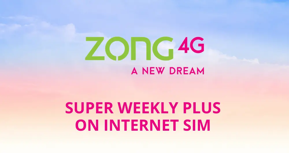 Zong Super Weekly Plus on Internet Sim