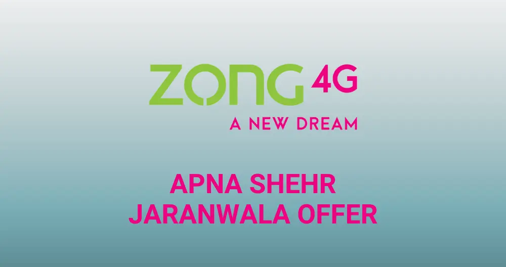 Zong Apna Shehr Jaranwala offer