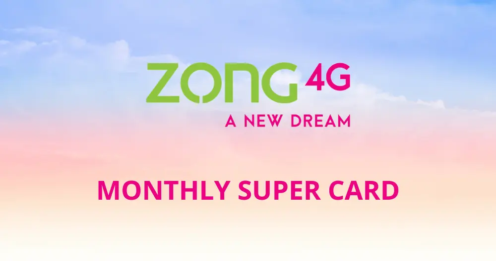 Zong Monthly Super Card