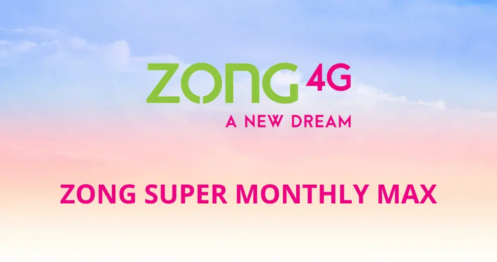 Zong Super Monthly Max