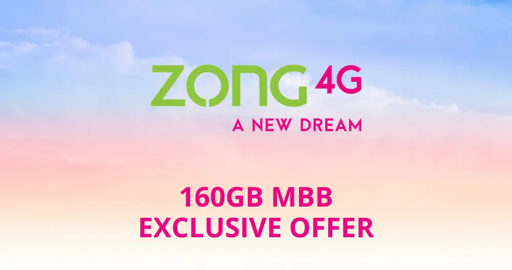 Zong 160GB MBB Exclusive Offer