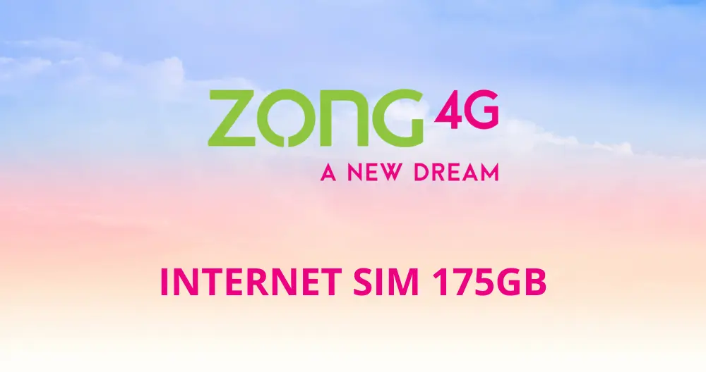 Zong Internet SIM 175GB