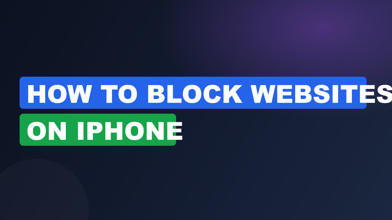 How to block websites on iphone
