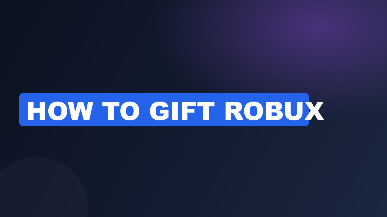 How to gift robux