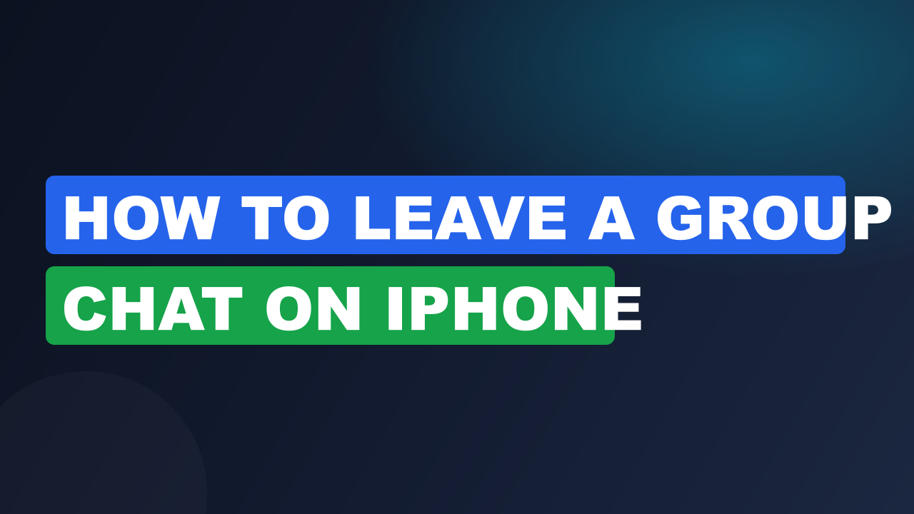 How to leave a group chat on iphone