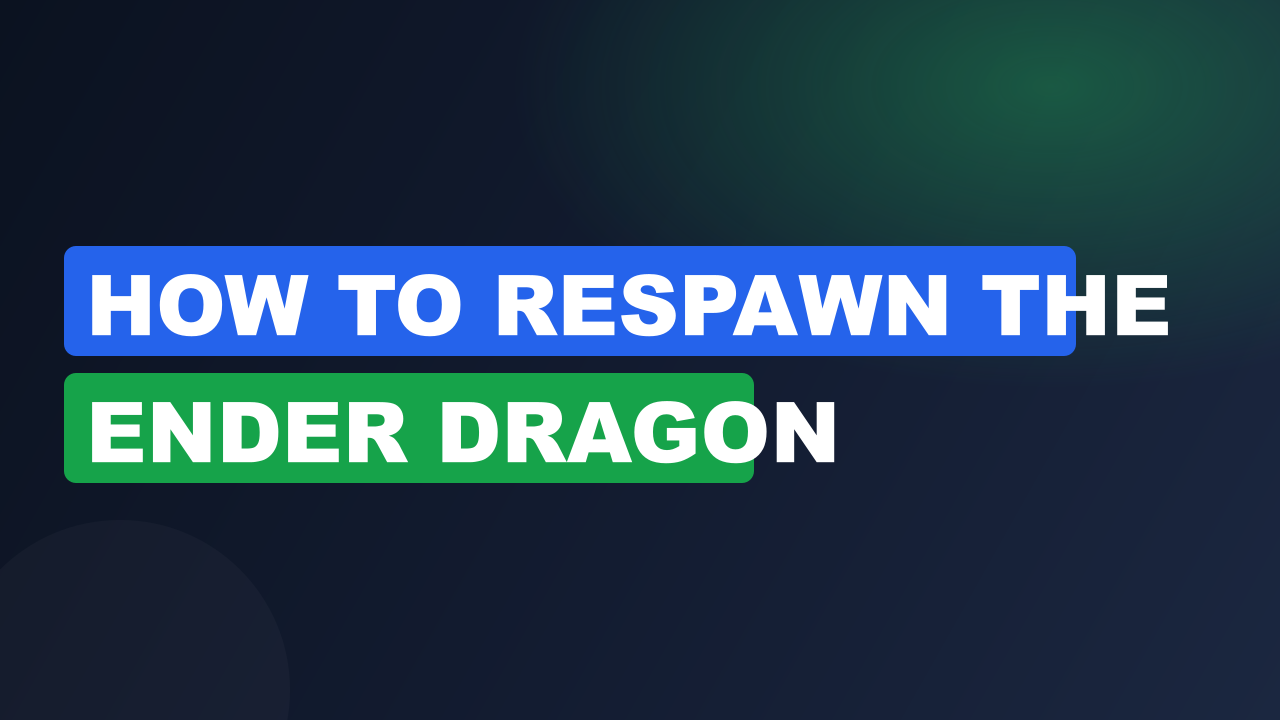 How to respawn the ender dragon