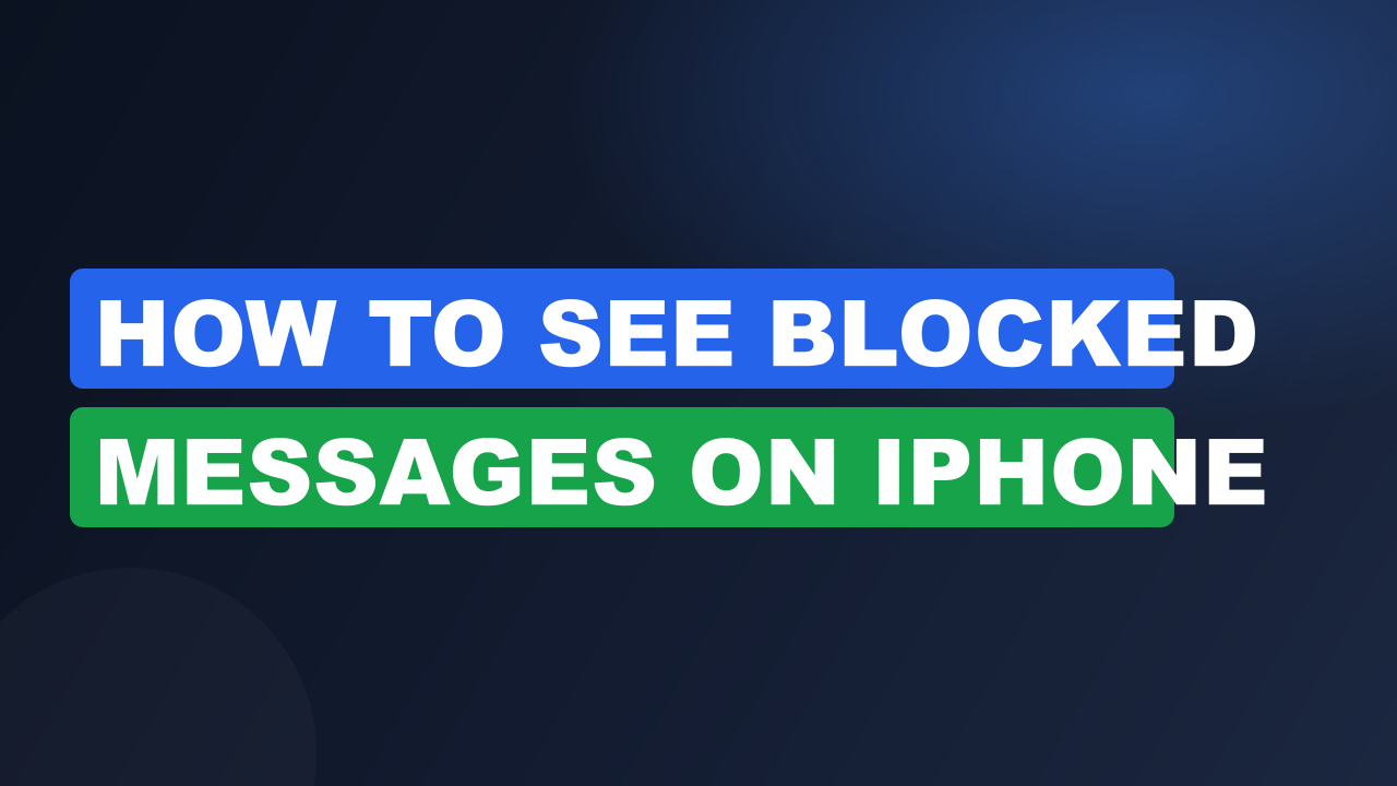 How to see blocked messages on iphone